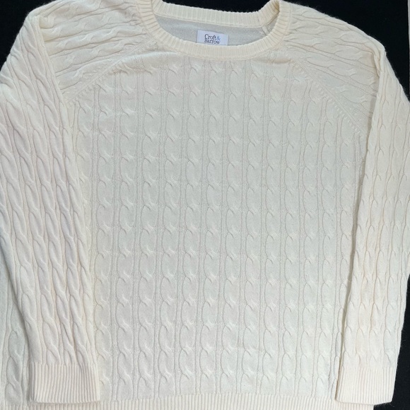 Croft & Barrow Women's Ivory Cable Knit Sweater - Picture 6 of 13